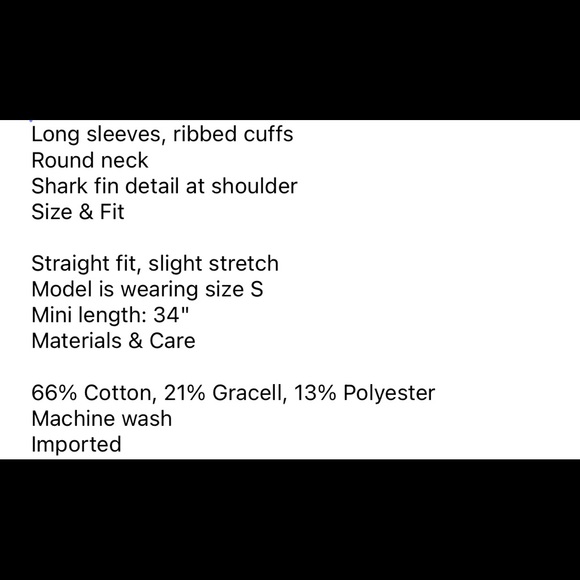 Sweatshirt Dress Cuffed Shoulder - Picture 5 of 5